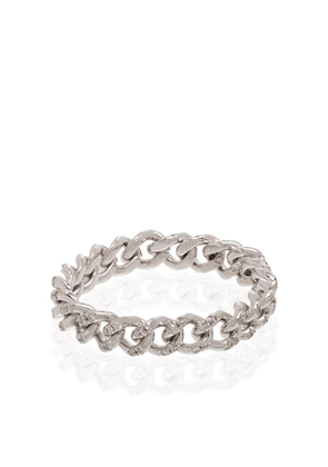 SHAY 18kt white gold diamond chain-link ring