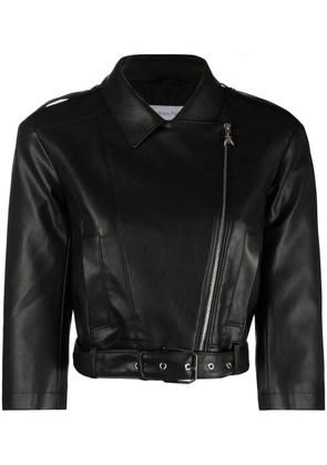 Patrizia Pepe cropped biker jacket - Black