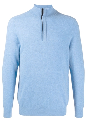 N.Peal zip detail cashmere jumper - Blue