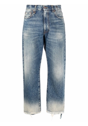 R13 Kelly cropped distressed-hem jeans - Blue