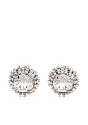 Miu Miu crystal stud earrings - Silver
