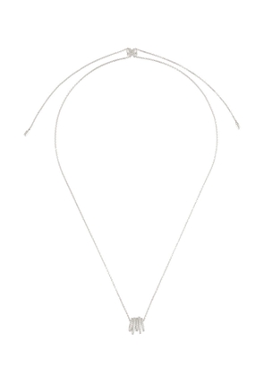 APM Monaco Croisette hoop pendant adjustable necklace - Silver