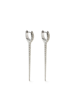 Melissa Kaye 18kt white gold large Lola Needle diamond earrings - Silver