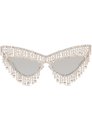 Dolce & Gabbana Eyewear crystal-embellished cat-eye sunglasses - Silver