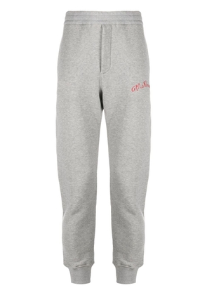 Alexander McQueen embroidered logo track pants - Grey