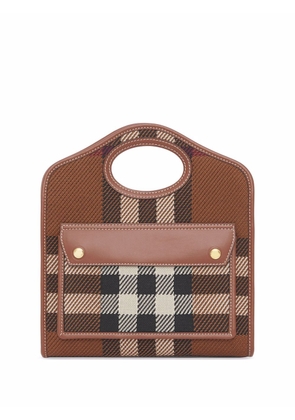 Burberry mini knitted check Pocket bag - Brown