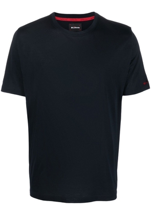 Kiton embroidered-logo short-sleeve T-shirt - Blue