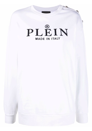 Philipp Plein logo-print sweatshirt - White