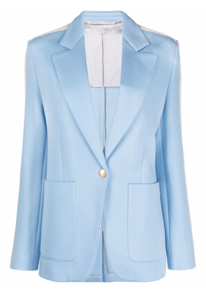 Palm Angels side-stripe buttoned blazer - Blue