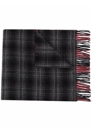 Woolrich double wool check scarf - Grey