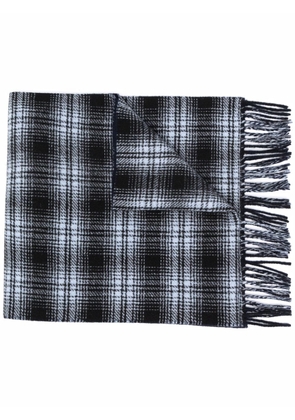 Woolrich double wool check scarf - Blue