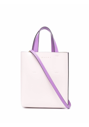 Marni colour-block leather tote bag - Pink