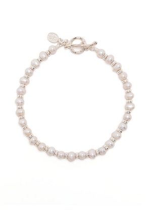 DOWER AND HALL Timeless Pearl Halo bracelet - White