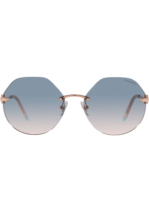 Tiffany & Co Eyewear rimless gradient round sunglasses - Red