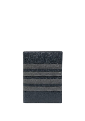 Thom Browne 4-Bar leather passport holder - Blue