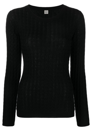 TOTEME cable-knit wool jumper - Black