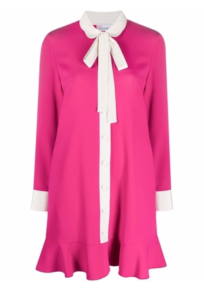 RED Valentino pussy-bow collar dress - Pink