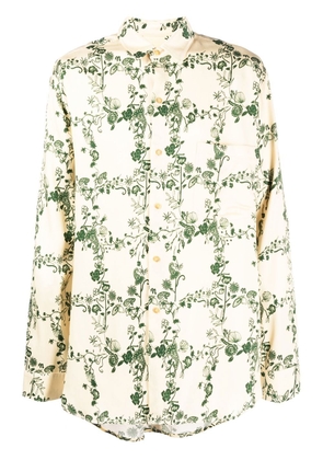 Nanushka floral-print long-sleeve shirt - Neutrals