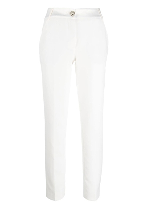 Philipp Plein Cady tapered high-waist trousers - White