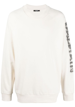 Balmain logo-print sweatshirt - Neutrals