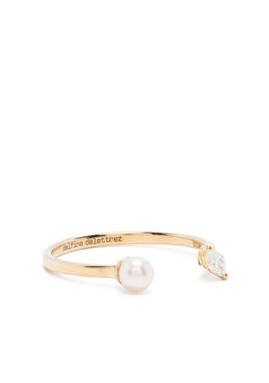 Delfina Delettrez 18kt yellow gold Dots pearl and diamond ring - Silver