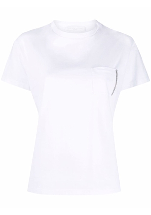 Fabiana Filippi bead-detail pocket T-shirt - White