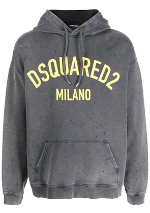 Dsquared2 logo-print pullover hoodie - Grey