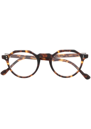 Eyevan7285 geometric-frame tinted glasses - Brown