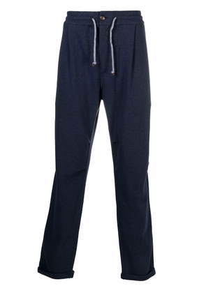 Brunello Cucinelli straight-leg cotton trousers - Blue
