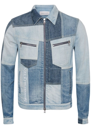 Alexander McQueen patchwork denim jacket - Blue