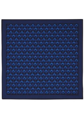Alexander McQueen graphic-print silk scarf - Blue