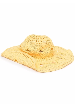 Ruslan Baginskiy woven sun hat - Yellow