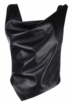 Nanushka sleeveless draped top - Black