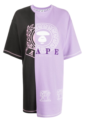 AAPE BY *A BATHING APE® logo-print T-Shirt dress - Purple