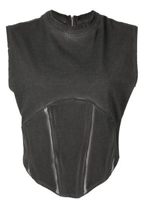 Dion Lee Space Dye cropped corset - Grey