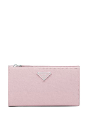 Prada large triangle logo wallet - Pink