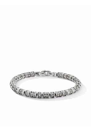 David Yurman 6mm sterling silver pyramid bead bracelet