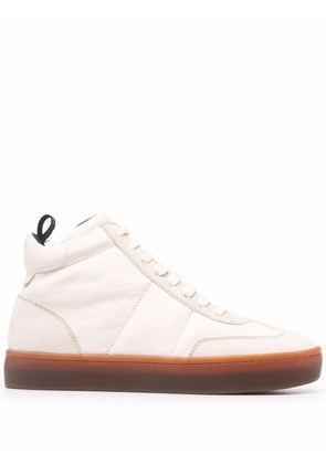 Officine Creative Kombined high-top leather sneakers - Neutrals