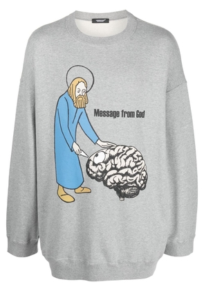 Undercover Message From God graphic sweatshirt - Grey