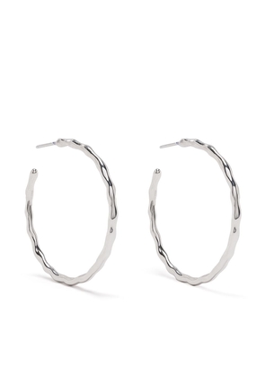 DOWER AND HALL waterfall sterling silver hoops