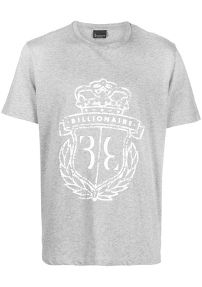 Billionaire logo-print detail T-shirt - Grey