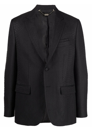 Billionaire jaquard crocodile-effect tailored blazer - Black