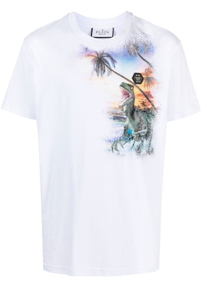 Philipp Plein Hawaii graphic T-shirt - White