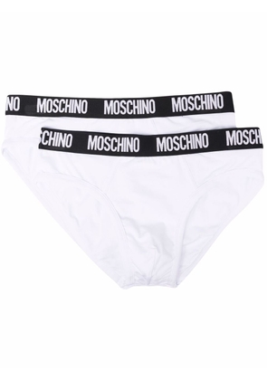Moschino logo-waistband briefs - White