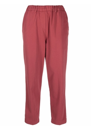 Alysi straight-leg cotton trousers - Red