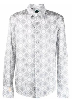 Billionaire Flavio baroque-print shirt - Grey