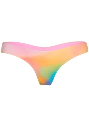 Frankies Bikinis Katarina abstract-print bikini bottoms - Orange