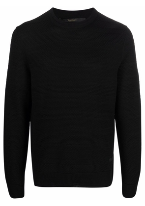 Billionaire round-neck merino wool jumper - Black