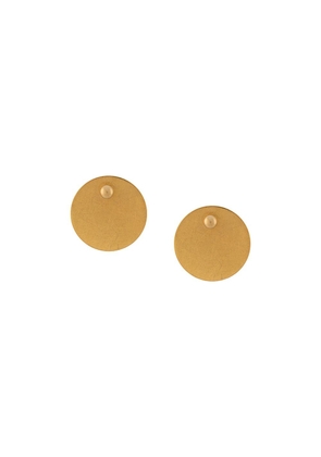Hsu Jewellery brushed-finish disc earrings - Gold