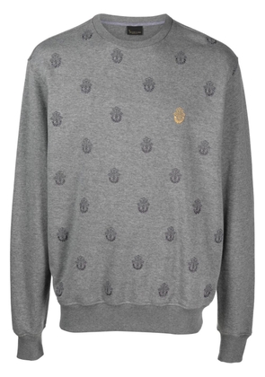 Billionaire logo-print cotton sweatshirt - Grey